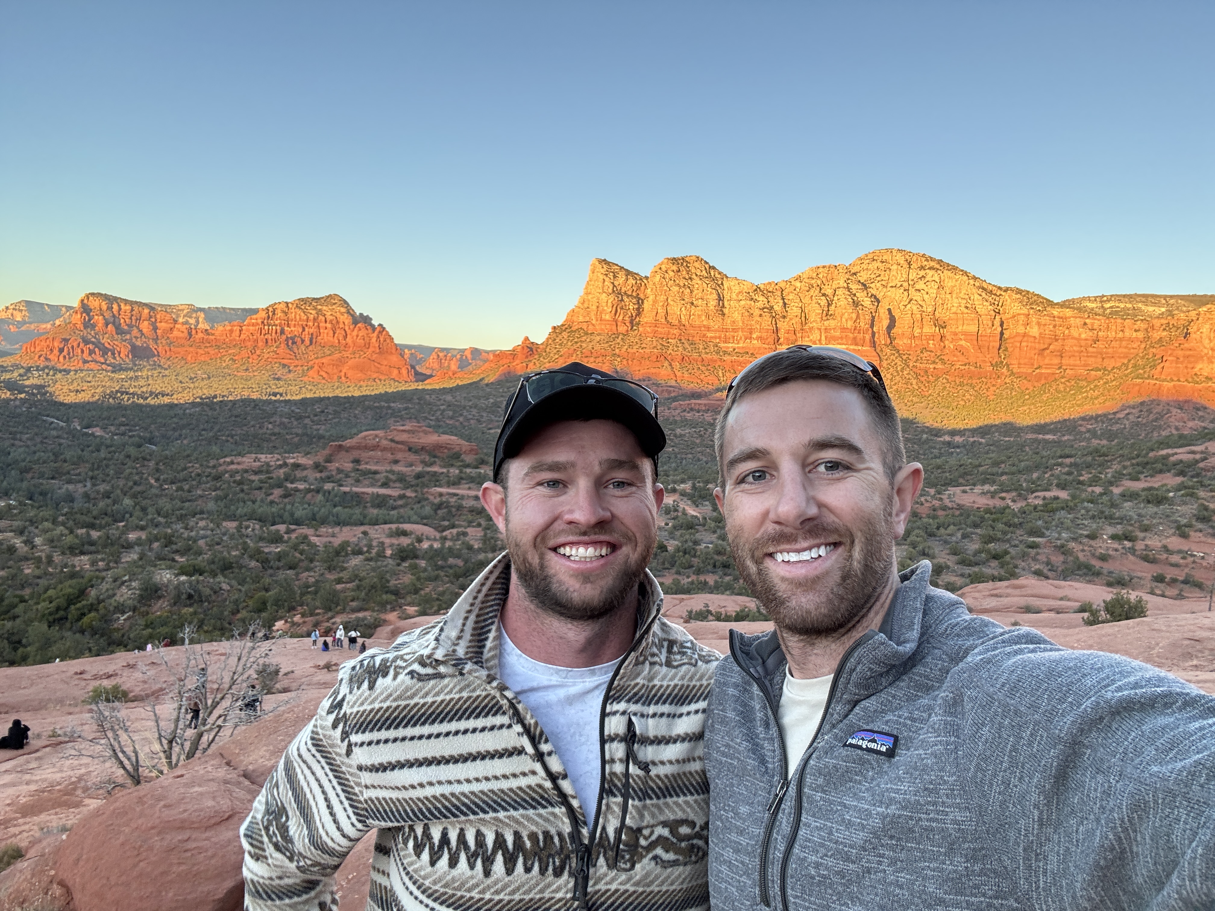 Preston Mitchell hiking in the red rock Southwest